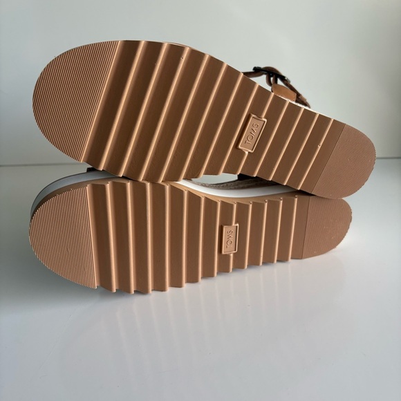 NIB Toms Diana Leather Wedge Sandal Size 9.5 - Picture 8 of 10